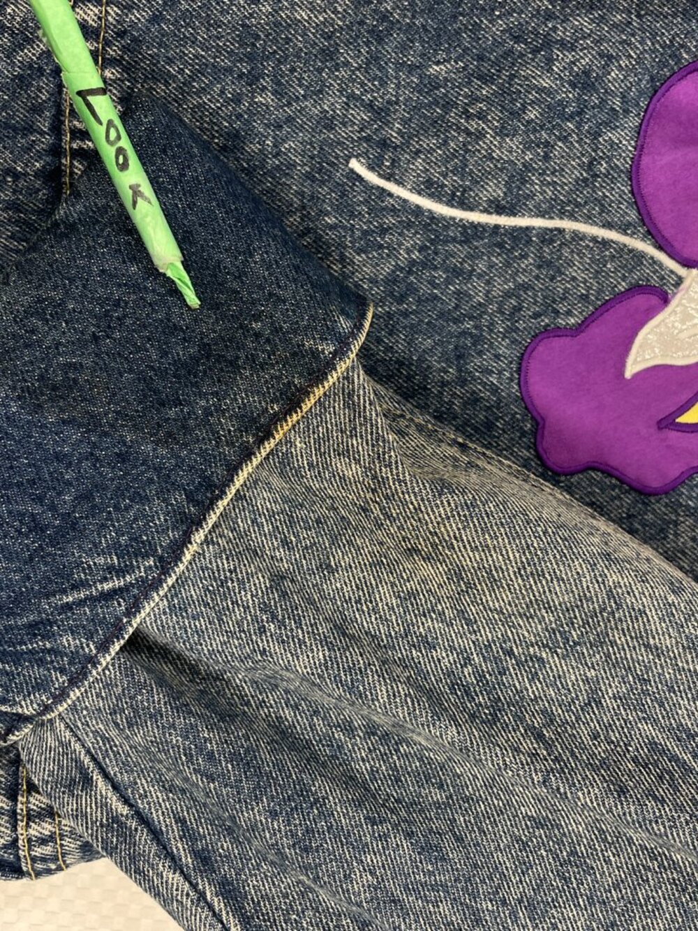 OshKosh B'Gosh Acid Wash Vintage Floral Y2K 90's Denim Chore Jacket Women's S - Picture 12 of 15